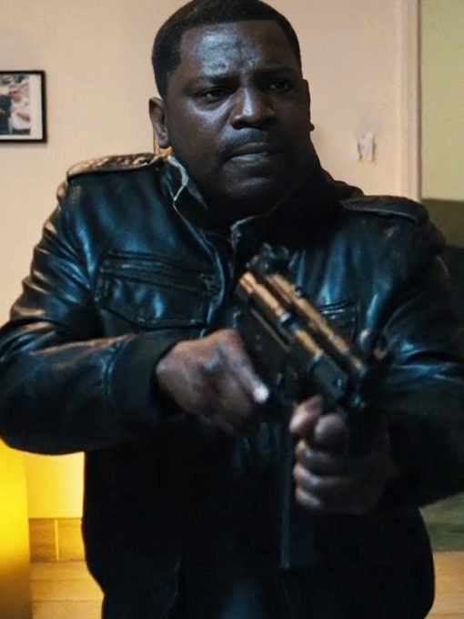 Mekhi Phifer Lights Out 2024 Leather Jacket