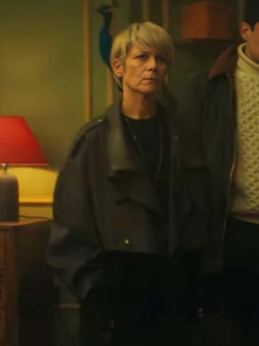 Marina Foïs Tv Series Furies Black Crop Jacket