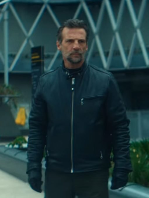 Mathieu Kassovitz Tv Series Furies Black Leather Jacket