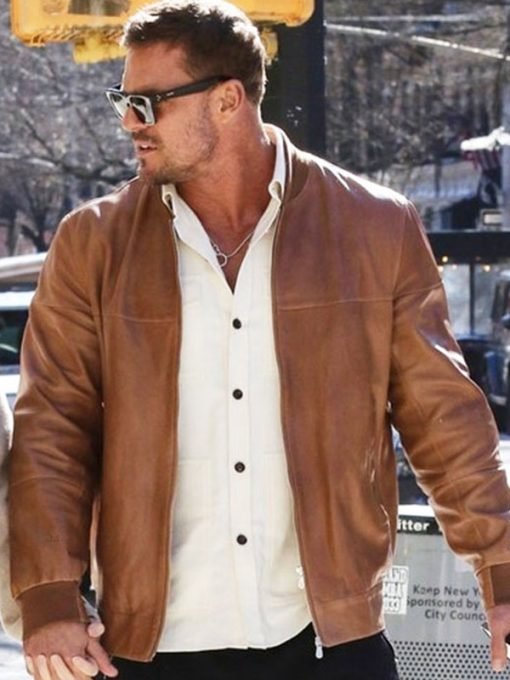 Ordinary Angels Alan Ritchson Brown Leather Jacket