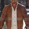 Ordinary Angels 2024 Ed Schmitt Brown Bomber Jacket