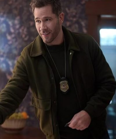 CrimeTime Freefall Luke Macfarlane Green Jacket