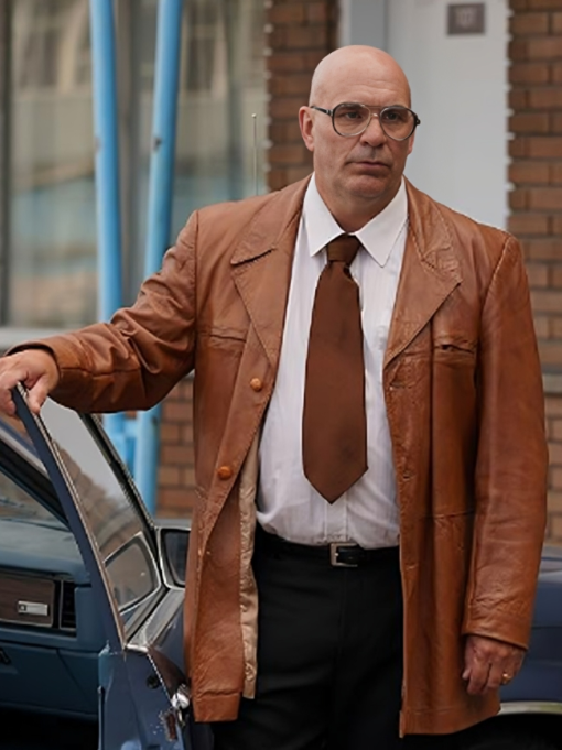 Roger Burns Dusk for a Hitman 2023 Brown Leather Coat