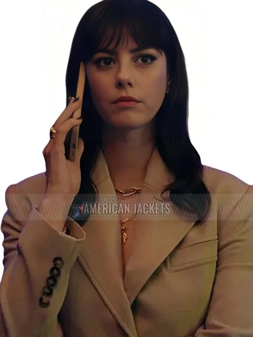 Kaya Scodelario The Gentlemen S01 Susie Glass Belted Suit