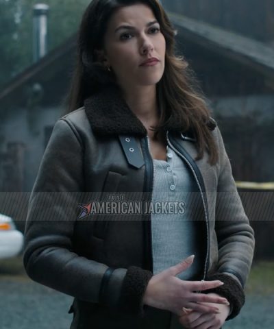 Tracker S01 Sofia Pernas Brown Shearling Leather Jacket