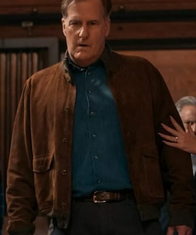 A Man In Full 2024 Jeff Daniels Brown Bomber Jacket