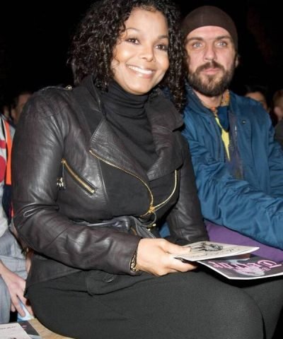 Janet Jackson London Fashion Week Black Leather Jacket