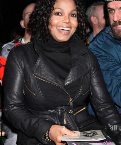 Janet Jackson London Fashion Week Leather Jacket