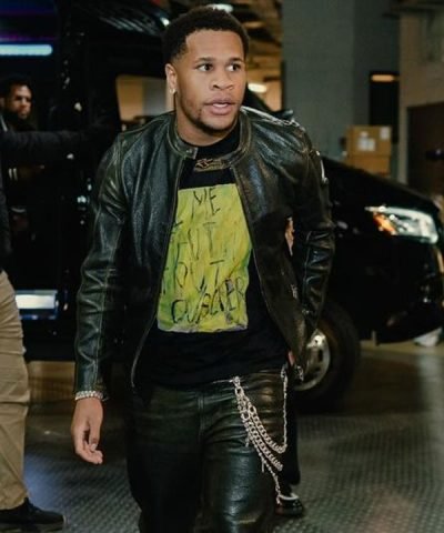 Devin Haney Motorcycle Black Leather Jacket