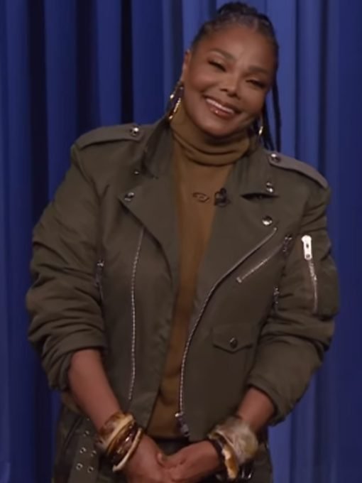 Janet Jackson The Tonight Show Starring Jimmy Fallon Green Jacket