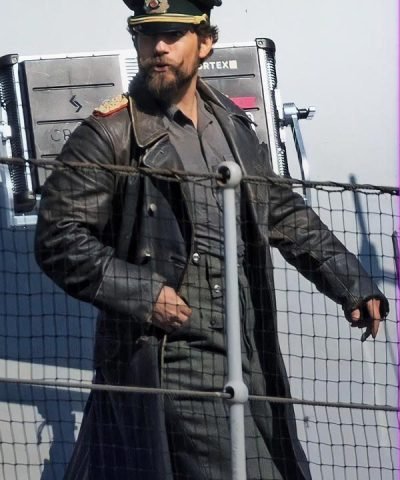 Henry Cavill Movie The Ministry Of Ungentlemanly Warfare 2024 Gus March-Phillips Black Leather Coat