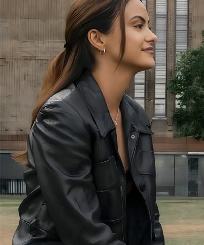 Upgraded Camila Mendes Black Leather Jacket