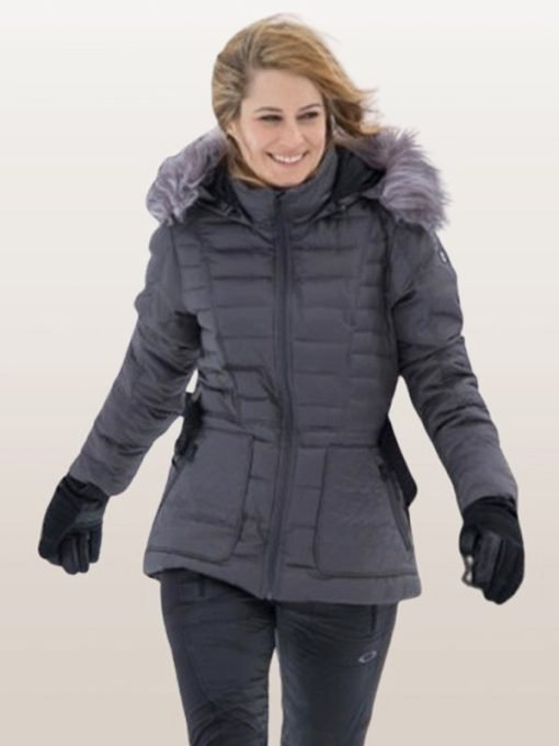 Jane Frazer Movie Ice Soldiers Gray Puffer Jacket