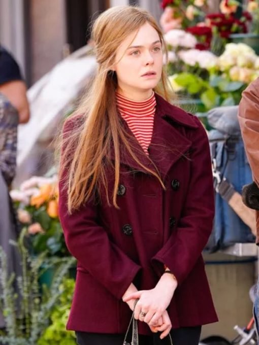 Elle Fanning A Complete Unknown Wool Coat