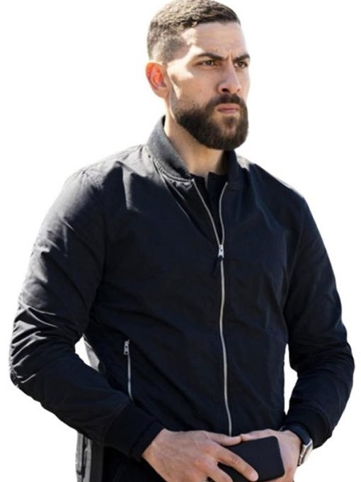 TV Series FBI 2024 Zeeko Zaki Black Bomber Jacket