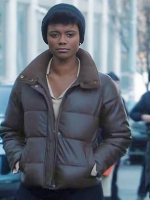 Katherine Renee Kane FBI TV Series 2024 Tiffany Wallace Brown Puffer Jacket