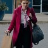 Maddie Tipline Mysteries Dial 1 For Murder 2024 Holland Roden Red Wool Coat