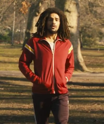 Kingsley Ben-Adir Bob Marley One Love 2024 Red Track Jacket