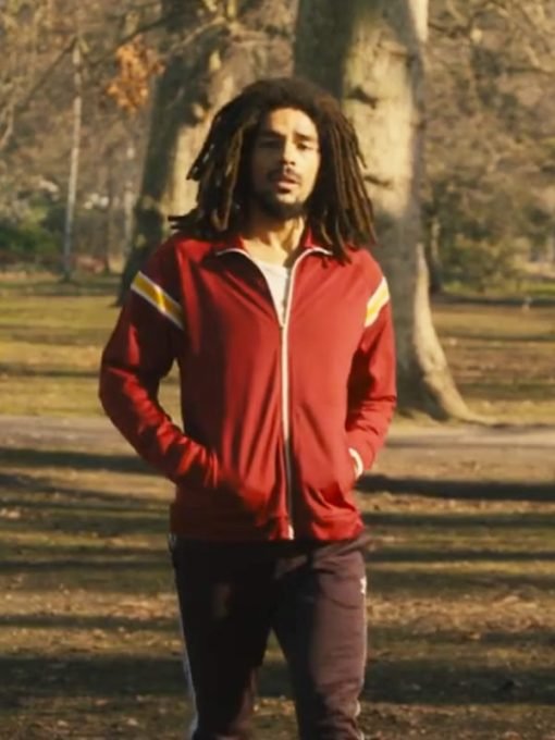 Kingsley Ben-Adir Bob Marley One Love 2024 Red Track Jacket