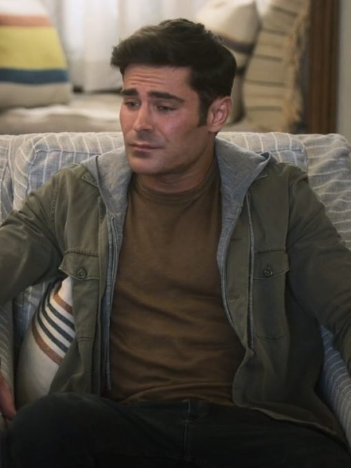 Zac Efron A Family Affair Green Cotton Jacket