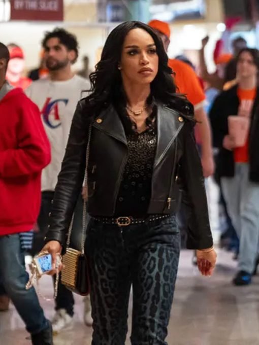 TV Series Clipped 2024 V. Stiviano Black Leather Jacket