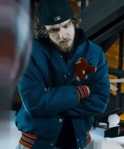 Movie The Instigators 2024 Scalvo Blue Varsity Jacket