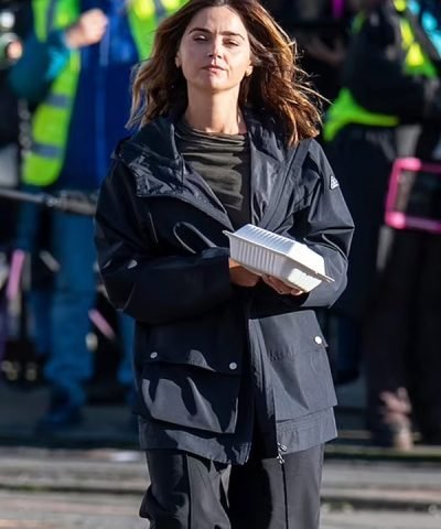 TV Series The Jetty 2024 Jenna Coleman Blue Hooded Jacket