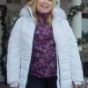 Movie Haul Out The Holly Lit Up 2023 Jennifer Aspen White Puffer Hooded Jacket