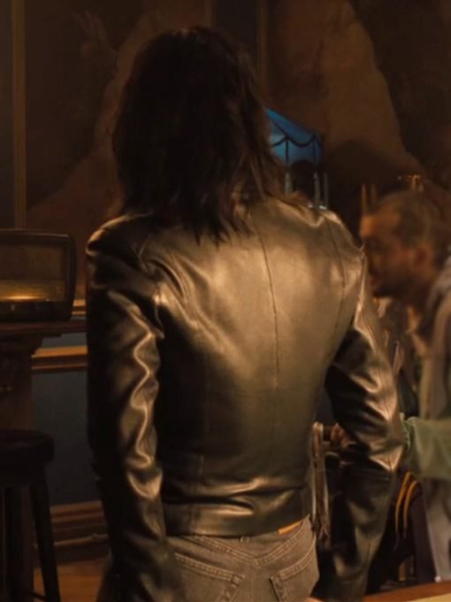 Movie Abigail 2024 Melissa Barrera Black Leather Jacket