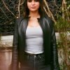 Joey Movie Abigail 2024 Melissa Barrera Black Leather Jacket