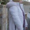 Movie Haul Out The Holly Lit Up 2023 Jane Johnson White Puffer Hooded Jacket