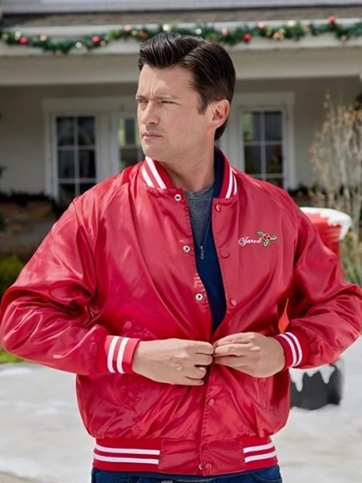 Haul Out The Holly Lit Up Wes Brown Red Varsity Jacket