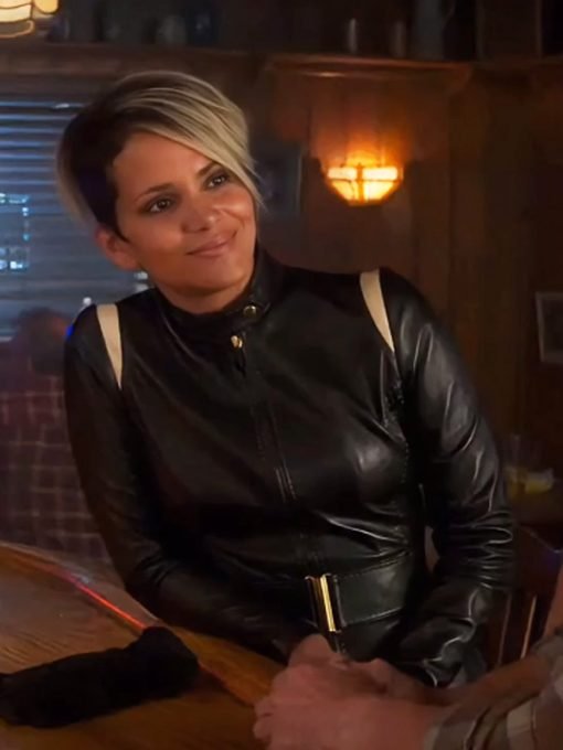 Halle Berry The Union Black Leather Jacket