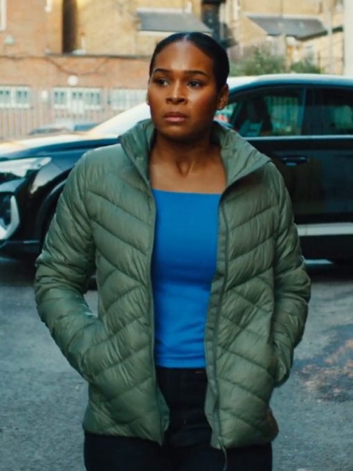 TV Series Supacell 2024 Sabrina Clarke Green Puffer Jacket