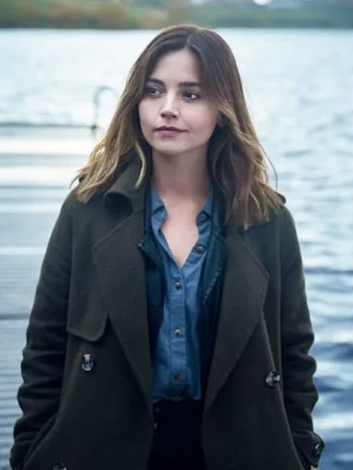 TV Series The Jetty 2024 Ember Grey Trench Coat