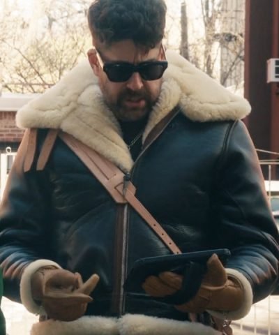 The Equalizer TV Series 2024 Adam Goldberg Black Shearling Leather Jacket