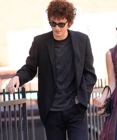 Movie A Complete Unknown Timothée Chalamet Black Blazer