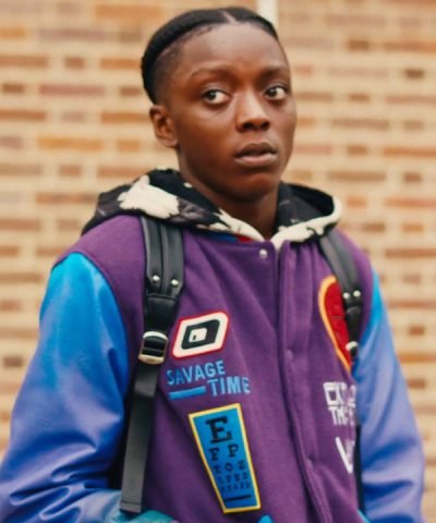 Joshua Cameron TV Series Supacell 2024 Blue and Purple Varsity Jacket