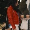 TV Series Clipped 2024 V. Stiviano Red Leather Jacket