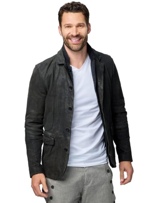 Junebug Movie 2024 Aaron O’connell Black Leather Jacket