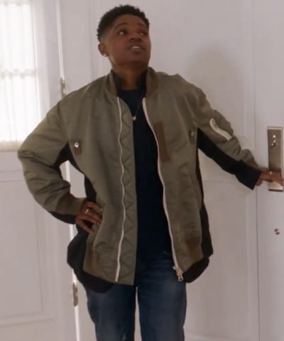 All American TV Series 2024 Bre-Z Khaki Bomber Jacket