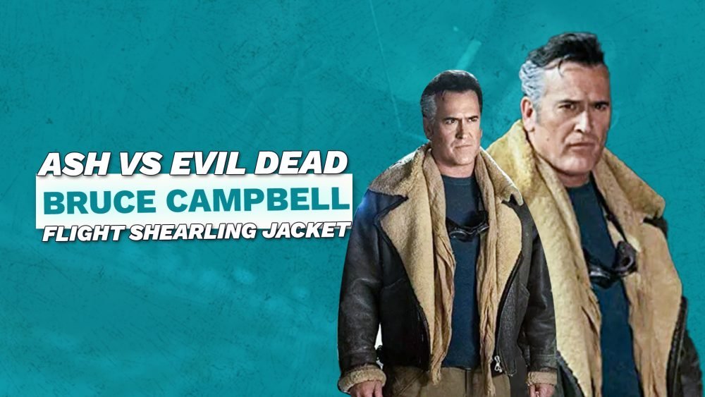 Bruce Campbell Ash vs Evil Dead Flight Shearling Jacket