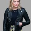 The 5th Wave Premiere Chloe Grace Moretz Black Leather Jacket