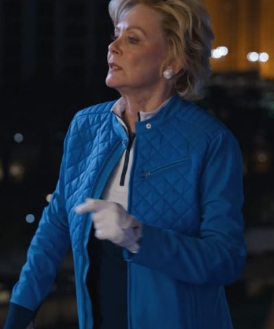 TV Series Hacks Jean Smart Blue Quilted Jacket