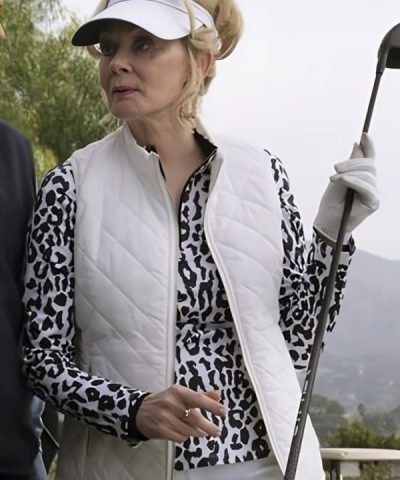 Hacks TV Series Jean Smart White Quilted Vest