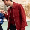 Emily in Paris Season 4 Part 2 Eugenio Franceschini Red Suede Leather Jacket