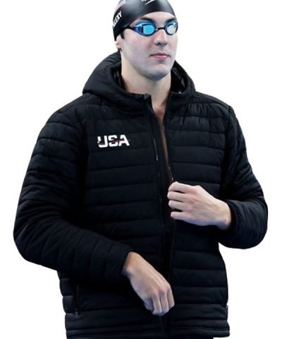 Jack Alexy Team USA Black Puffer Hooded Jacket