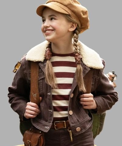 Bookworm Movie 2024 Mildred Shearling Brown Cotton Jacket