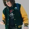 Deaner '89 Movie 2024 Dean Green and Yellow Varsity Jacket