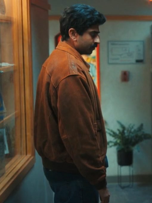 TV Series Under The Bridge Anoop Desai Brown Suede Leather Jacket